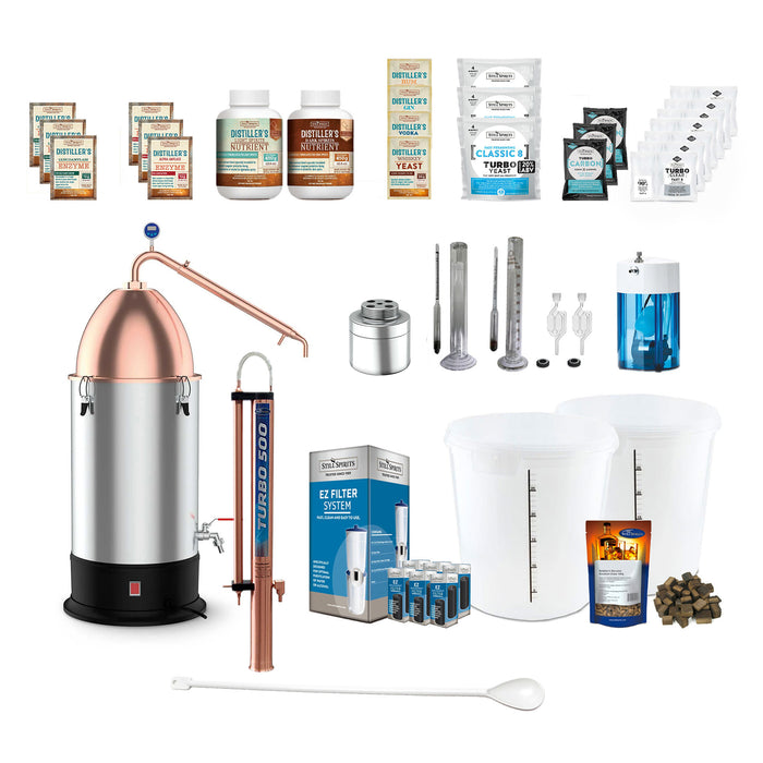 Still Spirits Turbo 500 with Copper Reflux Column & Alembic Dome Ultimate Craft Starter Pack