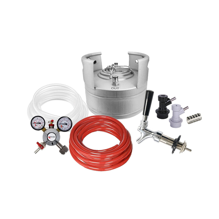 Ball Lock Homebrew Kegging Kit with 1.5 Gallon Cornelius Keg, Beer Shank and Regulator    - Toronto Brewing