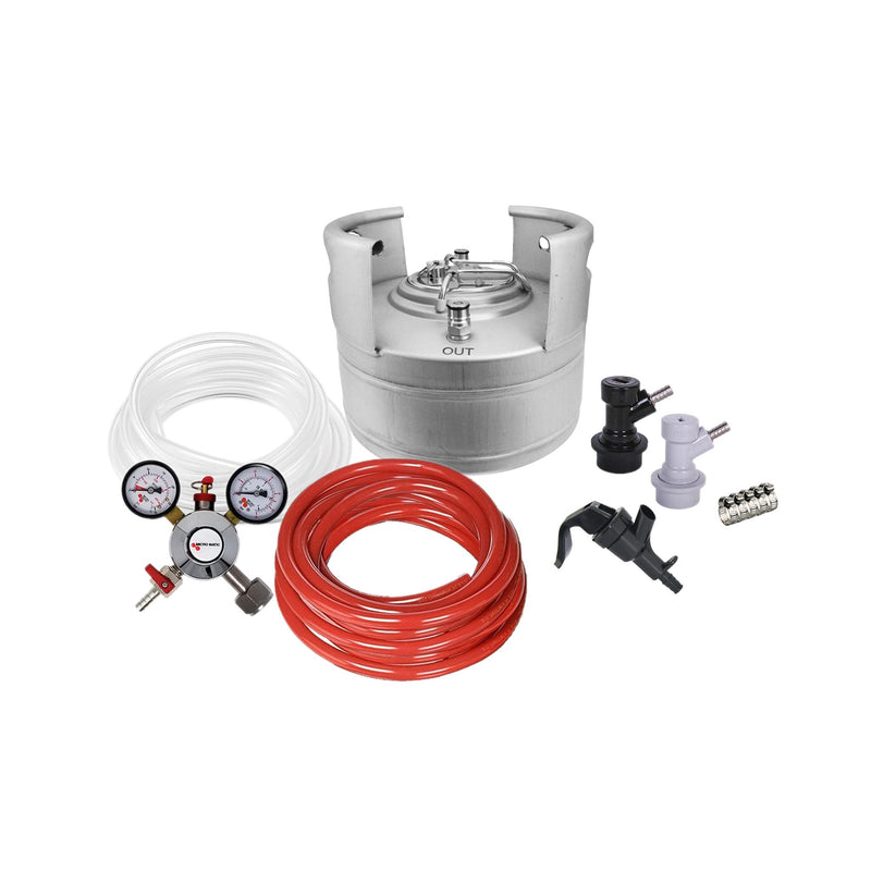 Ball Lock Homebrew Kegging Kit with 1.5 Gallon Cornelius Keg, Picnic Tap and Regulator    - Toronto Brewing