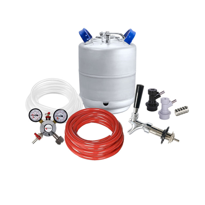 Ball Lock Homebrew Kegging Kit with 2.5 Gallon Cornelius Keg, Beer Shank and Regulator    - Toronto Brewing