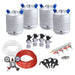 Ball Lock Homebrew Kegging Kit for Four 2.5 Gallon Cornelius Kegs with Picnic Taps, 4 Way Gas Manifold, and Dual Gauge Regulator    - Toronto Brewing