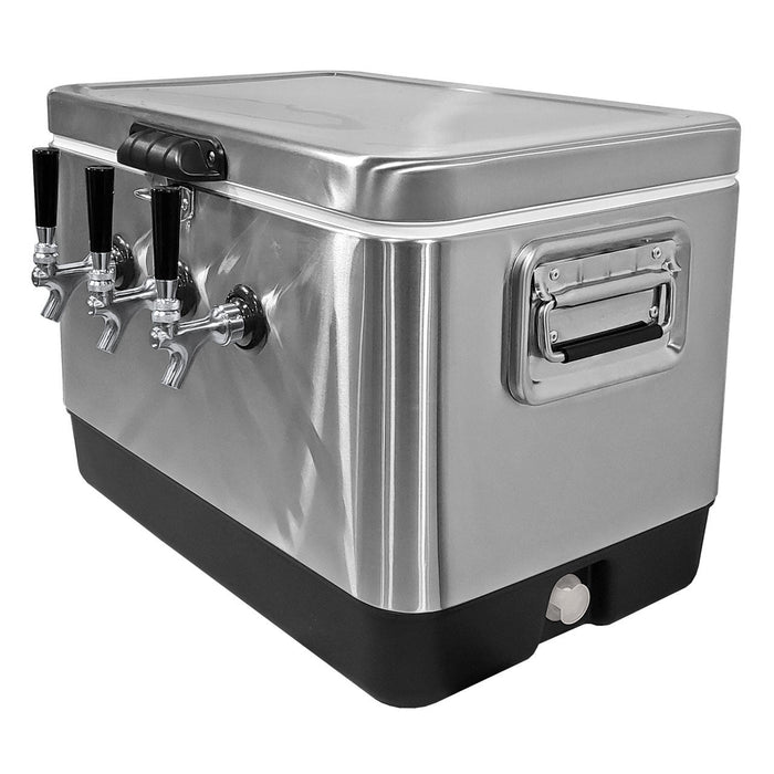 Jockey Box - Picnic Cooler Stainless Steel 54 Qt, 3 Faucets    - Toronto Brewing