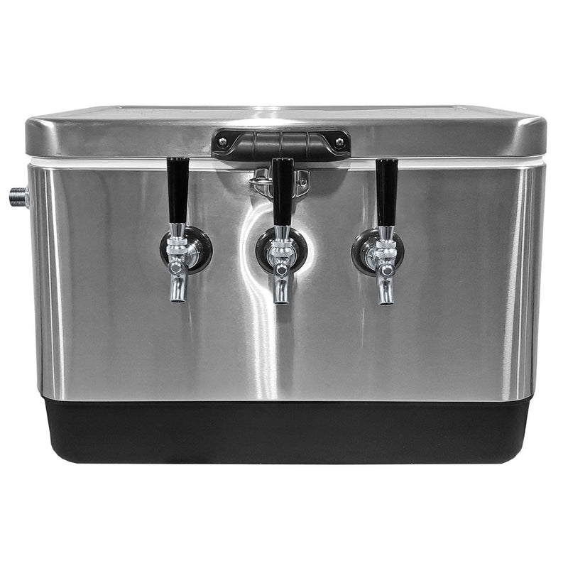 Jockey Box - Picnic Cooler Stainless Steel 54 Qt, 3 Faucets    - Toronto Brewing