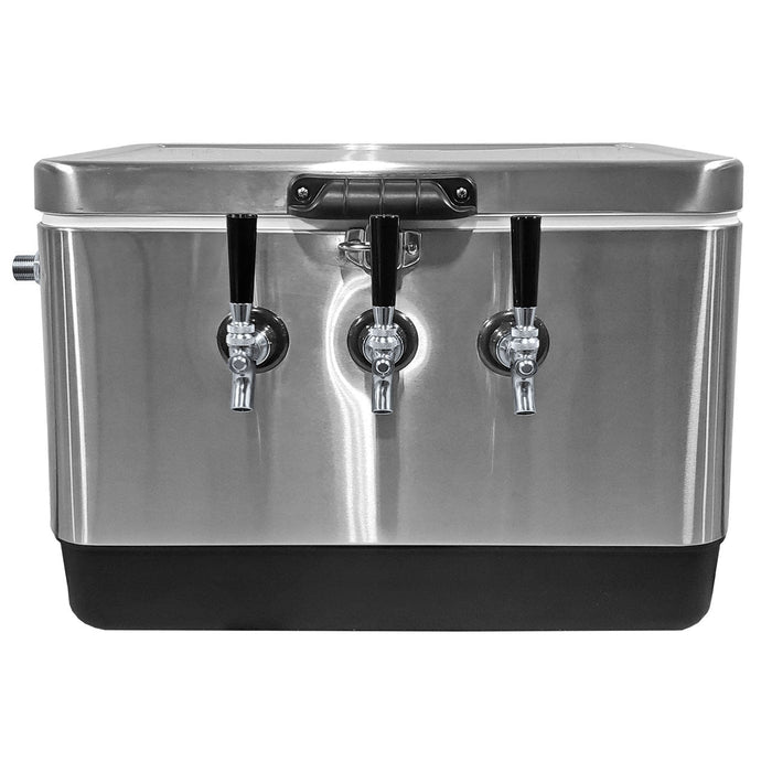 Jockey Box - Picnic Cooler Stainless Steel 54 Qt, 3 Faucets    - Toronto Brewing