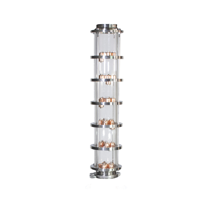 North Stills | 4″ Borosilicate 6 Plate Flute Column