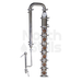 North Stills | 4″ Mixed Copper and Stainless Steel Flute Column (6 Plate Sections)    - Toronto Brewing