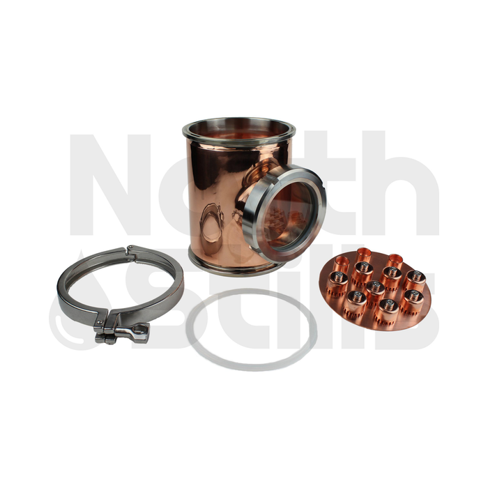 North Stills | 6" Copper Flute Section with Bubble Plate