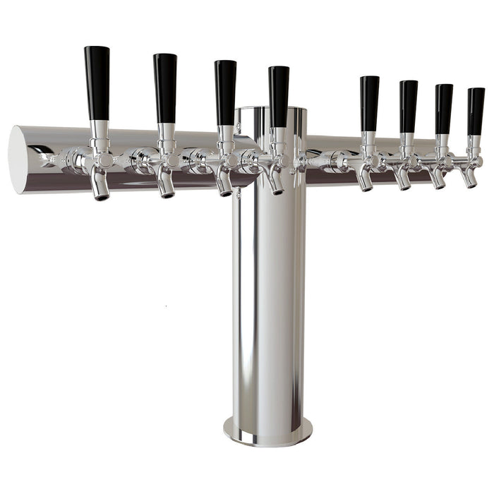 Ture Stainless Steel Beer Tower - 8 Taps (Glycol Chilled)
