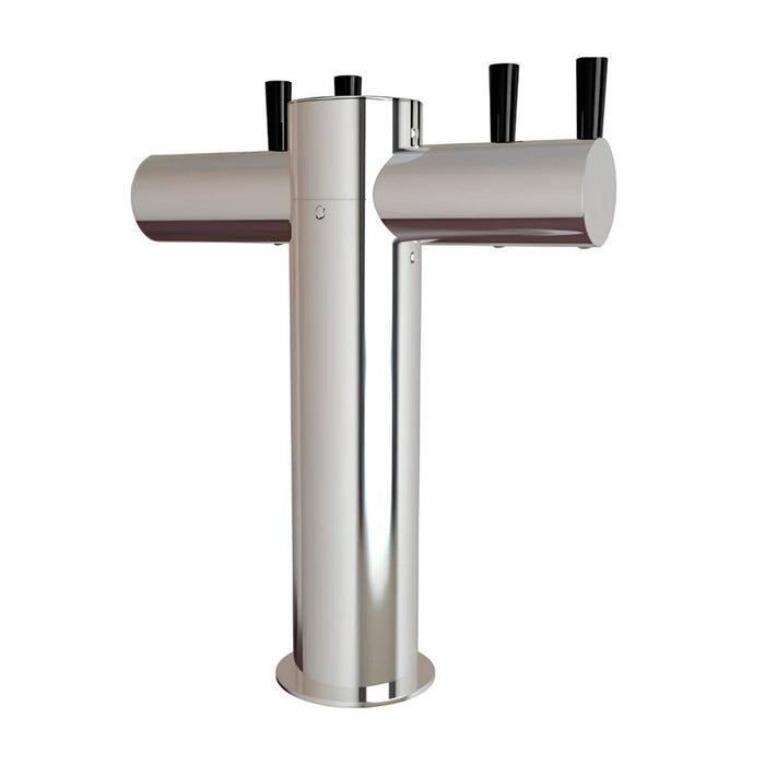 Ture Stainless Steel Beer Tower - 4 Taps (Glycol Chilled)