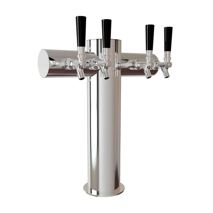 Ture Stainless Steel Beer Tower - 4 Taps (Glycol Chilled)