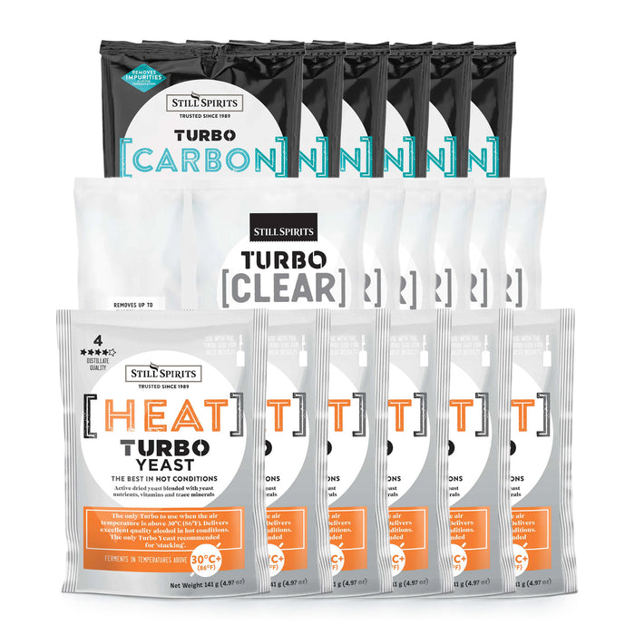 Still Spirits Triple Pack - Turbo Heat, Turbo Carbon and Turbo Clear (Pack of 6)
