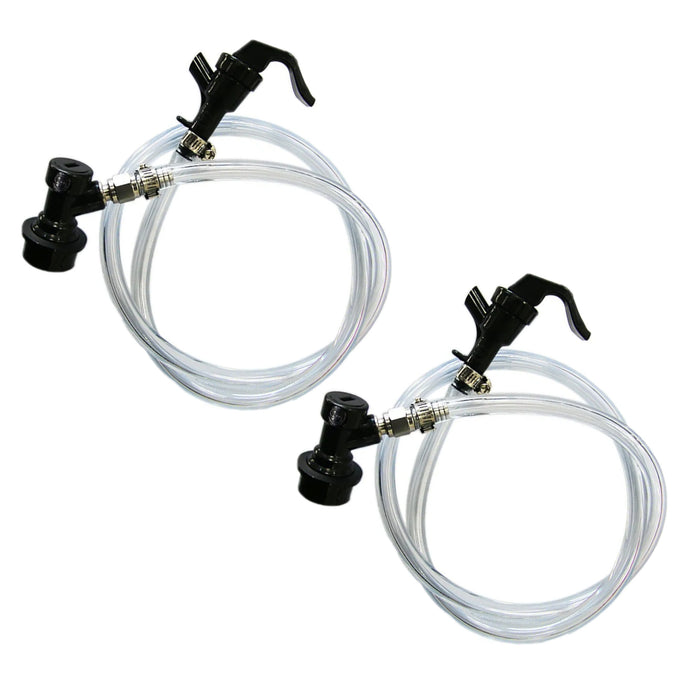 Ball Lock MFL Beverage Line Assemblies with Picnic Taps (Pack of 2)
