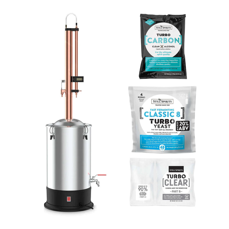 Still Spirits Turbo 500 with Copper Reflux Condenser Column and Classic 8, Carbon and Clear