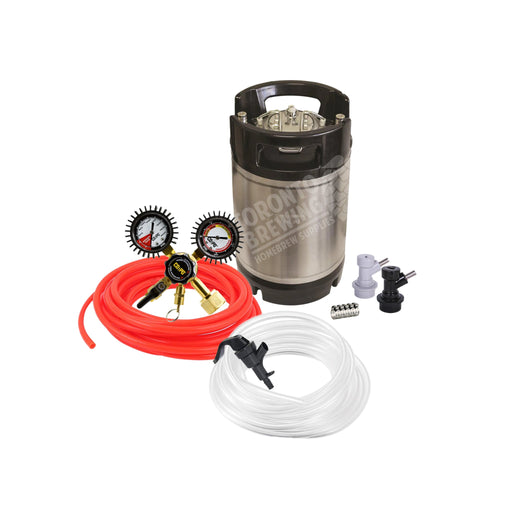 Basic Ball Lock Homebrew Kegging Kit with 3 Gallon Cornelius Keg, Picnic Tap, and Regulator    - Toronto Brewing