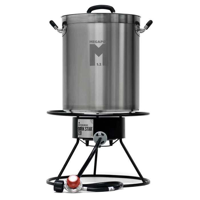 8 Gallon Stainless Steel Brew Kettle (MegaPot) and Burner Kit (Dark Star)