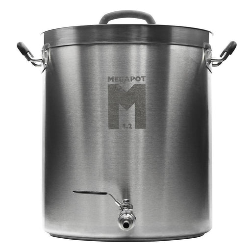 8 Gallon Stainless Steel Brew Kettle w/ Ball Valve (Optional Thermometer) - MegaPot 1.2 8 Gal w/ ball valve ONLY (no thermometer)   - Toronto Brewing
