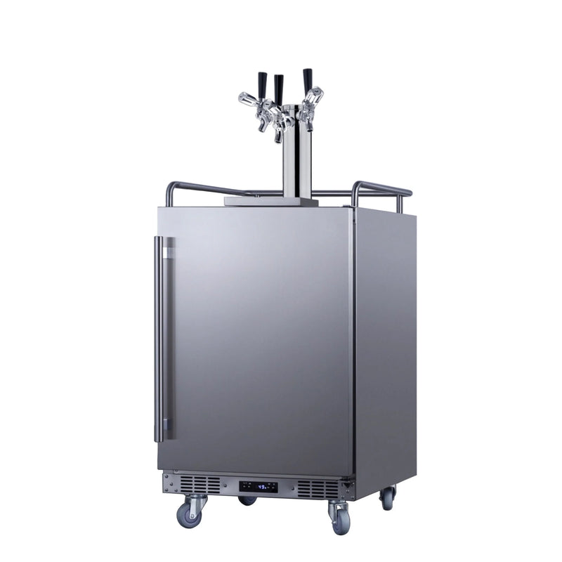 Summit | 5.6 cu. ft. Triple Tap Built-In Outdoor Commercial Beer Kegerator (BC74OSCOMTRIPLE)    - Toronto Brewing