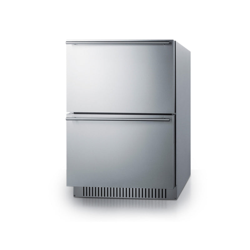Summit | 24" Wide 2-Drawer All-Refrigerator, ADA Compliant, Stainless Interior (ADRD241CSS)
