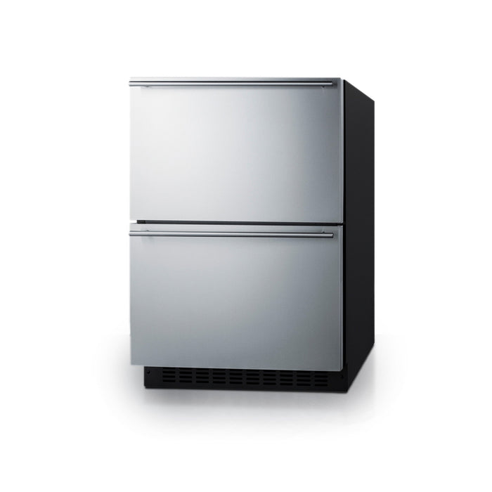 Summit | 24" Wide 2-Drawer All-Refrigerator, ADA Compliant, Stainless Interior (ADRD241CSS)