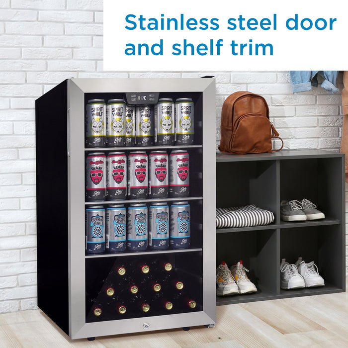 Danby | 4.5 cu. ft. Free-Standing Beverage Center - Stainless Steel (DBC045L1SS)