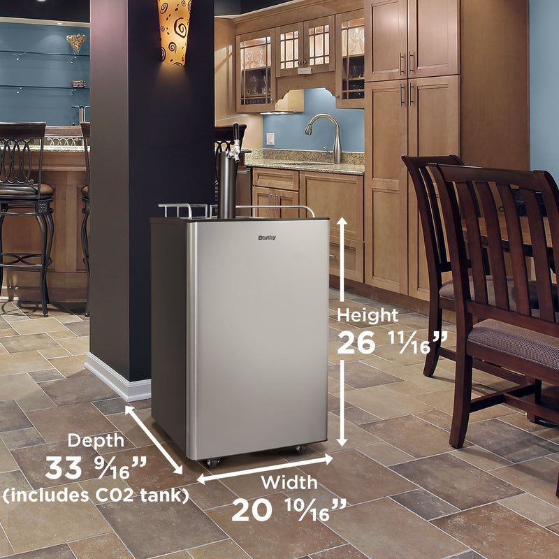 Danby | 5.4 cu. ft. Single Tap Kegerator - Stainless Steel (DKC054A9SLDB)