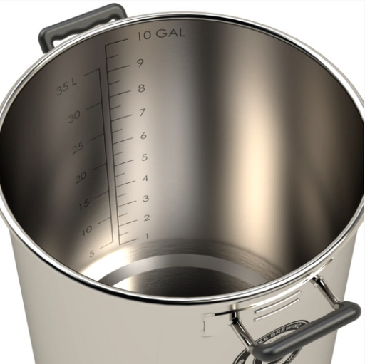 Spike Brewing 10 Gallon Brew Kettle V4 (2 Vertical Couplers) With Hardware    - Toronto Brewing