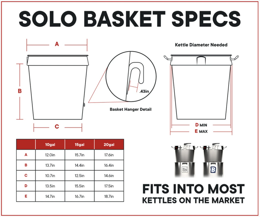 Spike Brewing Solo NPT Mash Basket    - Toronto Brewing