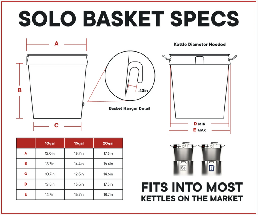 Spike Brewing Solo Tri-Clamp Mash Basket    - Toronto Brewing