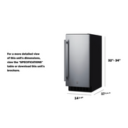 Summit | 15" Wide Built-In All-Refrigerator ADA Compliant (ASDS1523)    - Toronto Brewing
