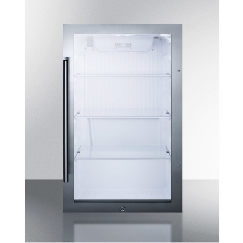 Summit | 19" Wide Indoor/Outdoor Beverage Cooler, Shallow Depth, Black Cabinet (SPR489OS)    - Toronto Brewing