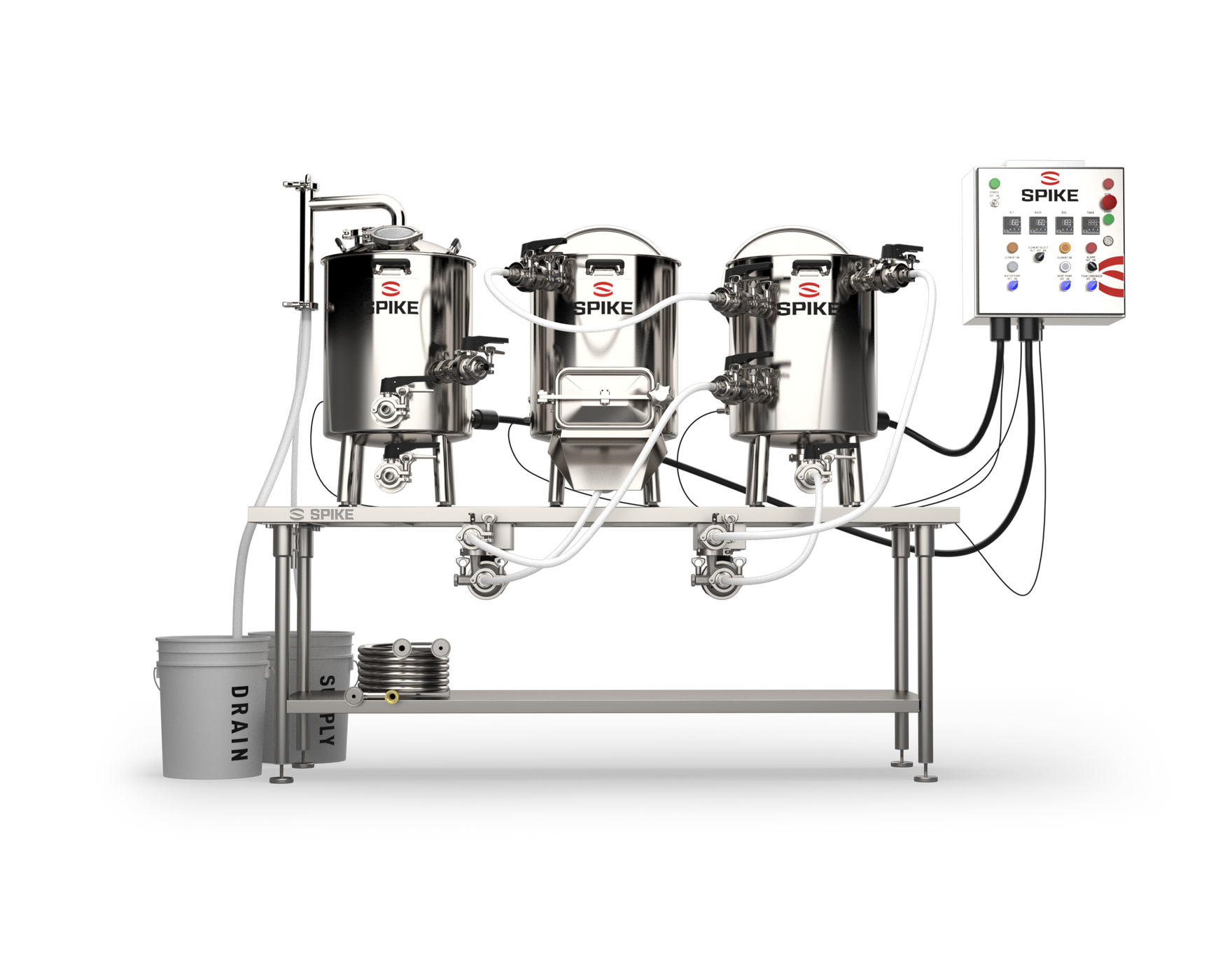 Spike Brewing Bottom Drain Trio System — floridabrewing