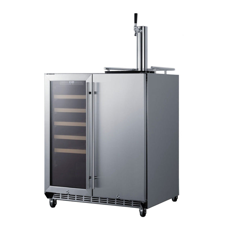 Summit | 6.3 cu. ft. Built-In Indoor/Outdoor Combination Wine Cellar/Kegerator (SWBC3041)    - Toronto Brewing