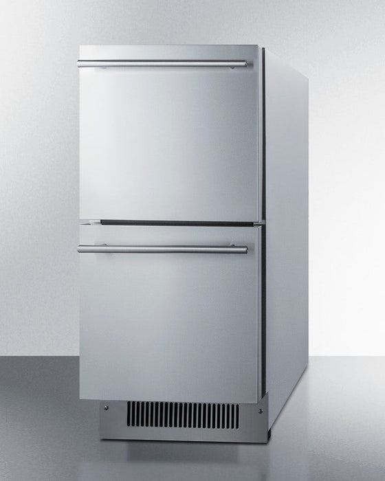 Summit | 15" Wide 2-Drawer All-Refrigerator, ADA Compliant (ADRD15)