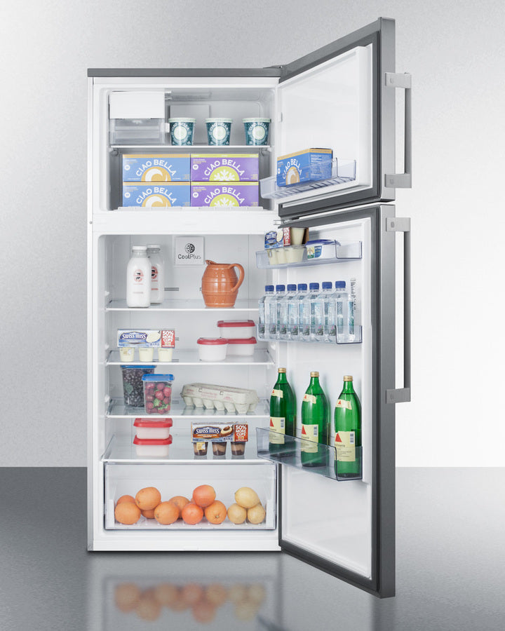 Summit | 28" Wide Top Mount Refrigerator-Freezer With Icemaker (FF1512SSIM)    - Toronto Brewing