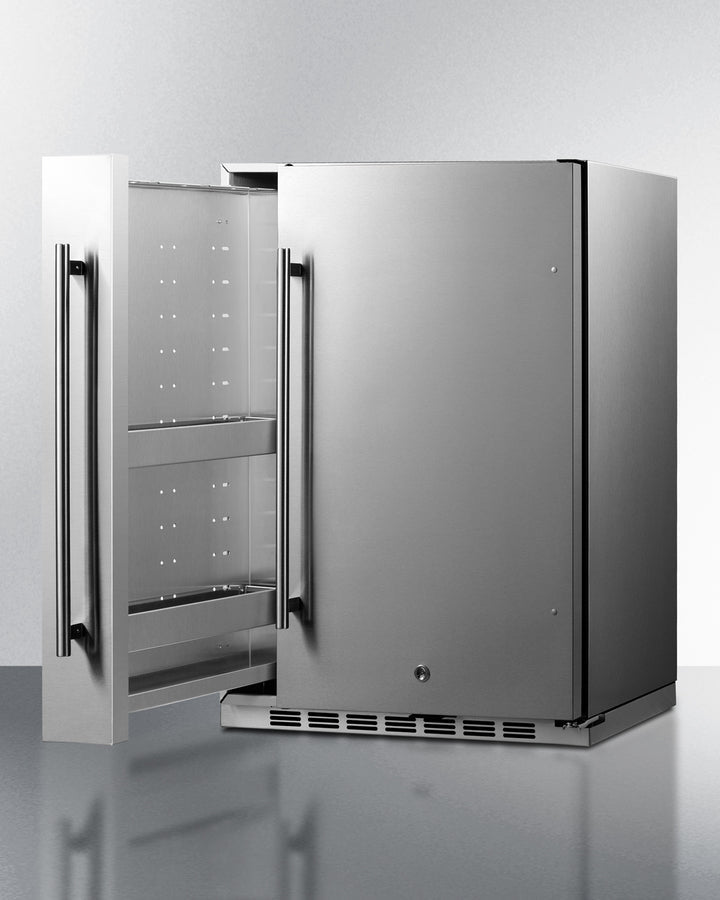 Summit | Shallow Depth Built-In All-Refrigerator With Slide-Out Storage Compartment (FF19524)    - Toronto Brewing