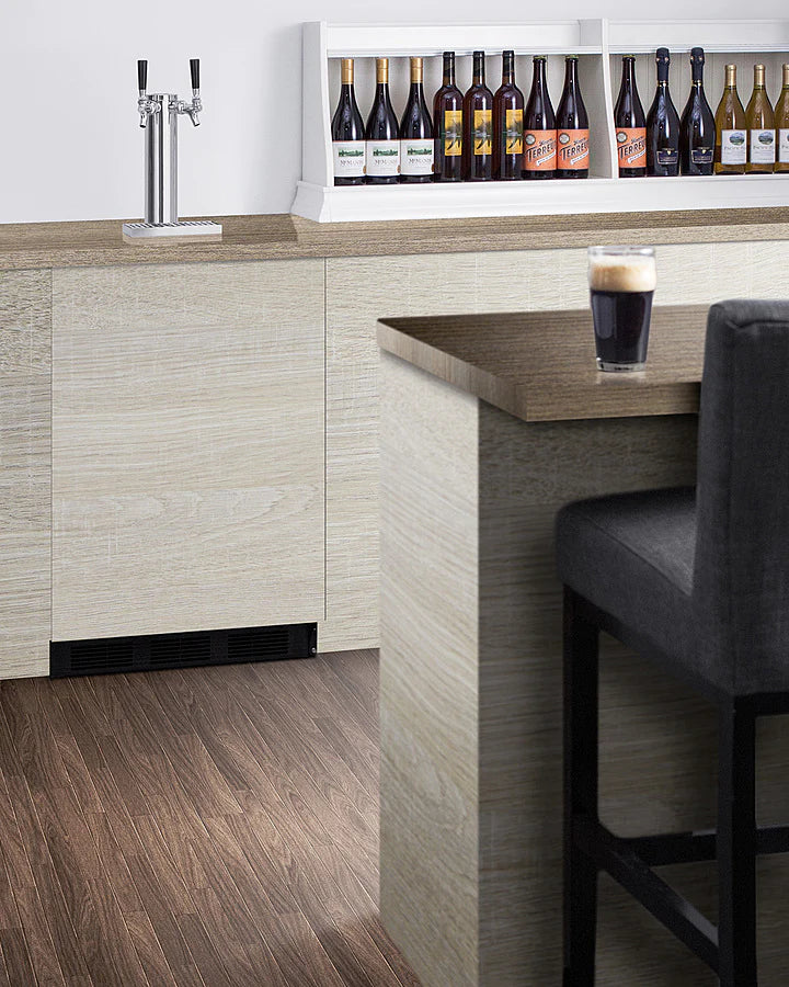 Summit | 5.5 cu. ft. Dual Tap Built-In Low Profile Kegerator - Panel Ready Door (SBC58BLBIADAIF)    - Toronto Brewing