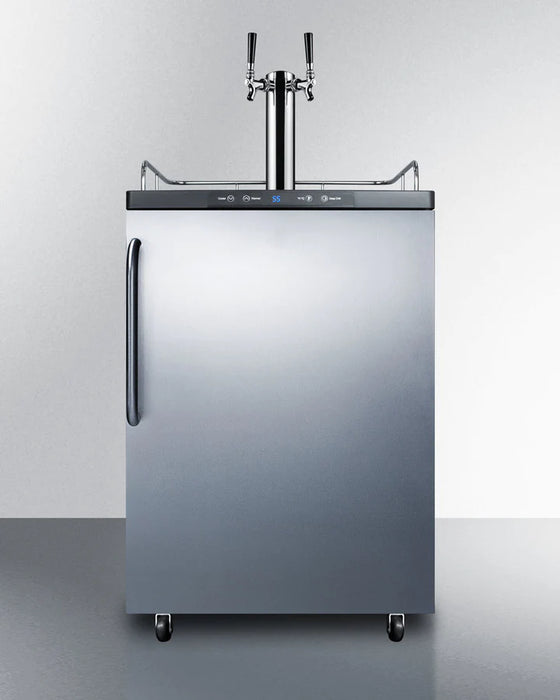 Summit | 24" Wide Dual Tap Built-In Commercial Kegerator (SBC635MBI7SSTWIN)