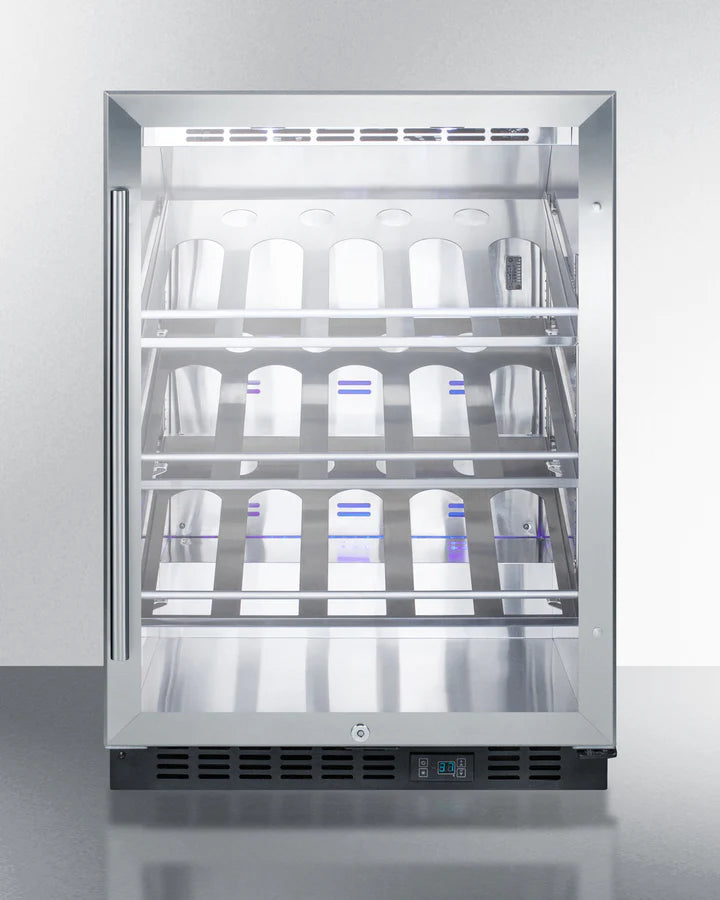 Summit | 24" Wide Built-In Single Zone Commercial Wine Cellar (SCR610BLCH)    - Toronto Brewing