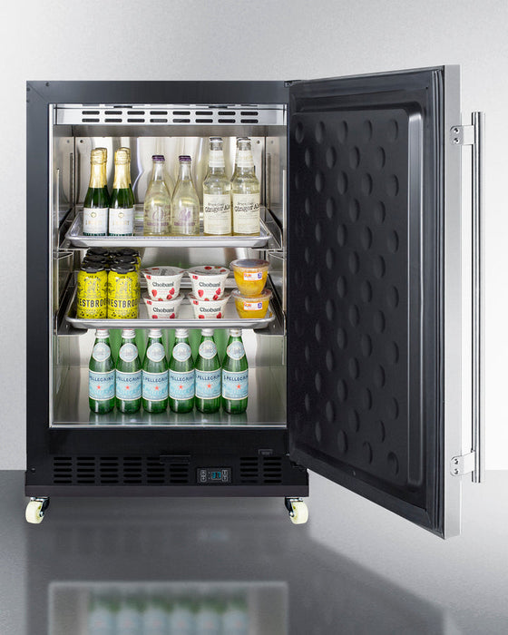 Summit | 24" Wide Built-In Mini Reach-In Beverage Center with Dolly (SCR610BLSDRI)    - Toronto Brewing