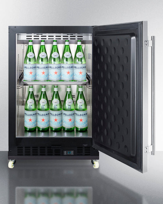 Summit | 24" Wide Built-In Mini Reach-In Beverage Center with Dolly (SCR610BLSDRI)    - Toronto Brewing