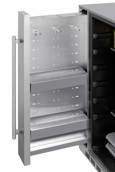 Summit | Shallow Depth Built-In All-Refrigerator With Slide-Out Storage Compartment (FF19524)    - Toronto Brewing