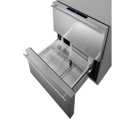 Summit | 24" Wide 2-Drawer All-Refrigerator, ADA Compliant, Stainless Interior (ADRD242CSS)    - Toronto Brewing