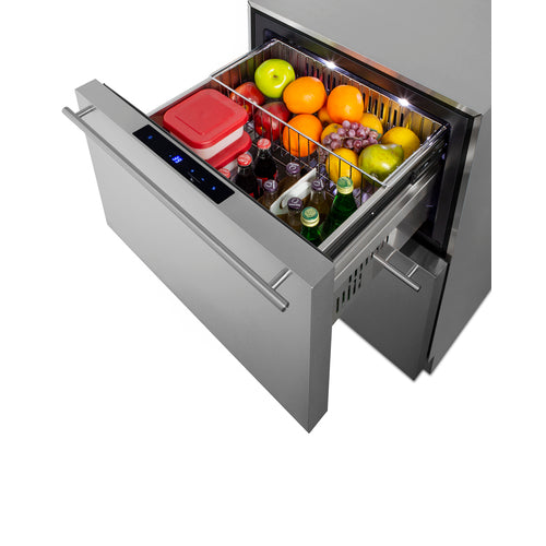 Summit | 24" Wide 2-Drawer All-Refrigerator, ADA Compliant, Stainless Interior (ADRD242CSS)    - Toronto Brewing