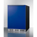 Summit | 24" Wide All-Refrigerator (FF6BK2SS) Blue Door/Black Cabinet/White Interior (BAR613BKB)   - Toronto Brewing