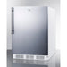 Summit | 24" Wide Accucold General Purpose Refrigerator-Freezer, Built-In and ADA Compliant (CT66LWBIADA) Stainless Steel Front and White Cabinet with Vertical Handle (CT66LWBISSHV)   - Toronto Brewing