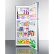 Summit | 26" Wide Top Mount Refrigerator-Freezer, with Icemaker (FF1427SSIM)    - Toronto Brewing