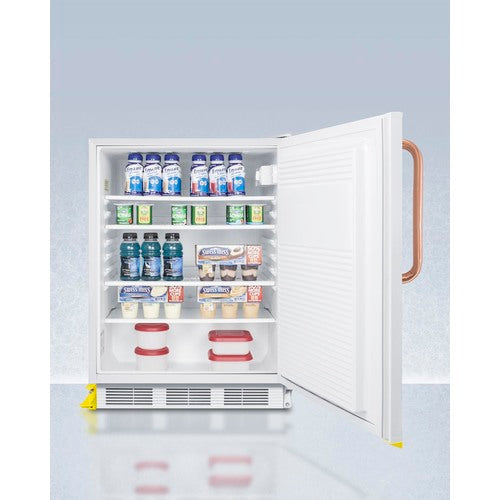 Summit | 24" Wide All-Refrigerator with Antimicrobial Copper Handle and Step-to-Open Pedal, ADA Compliant (FF7LWBITBCSTOADA)    - Toronto Brewing