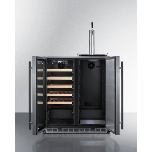 Summit | 6.3 cu. ft. Built-In Indoor/Outdoor Combination Wine Cellar/Kegerator (SWBC3041)    - Toronto Brewing