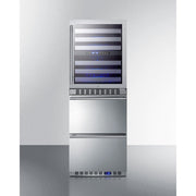 Summit | 24" Wide Combination Dual-Zone Wine Cellar and 2-Drawer All-Freezer (SWCDAF24)    - Toronto Brewing