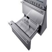 Summit | 24" Wide Combination Dual-Zone Wine Cellar and 2-Drawer All-Refrigerator (SWCDAR24)    - Toronto Brewing